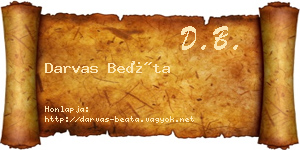 Darvas Beáta névjegykártya